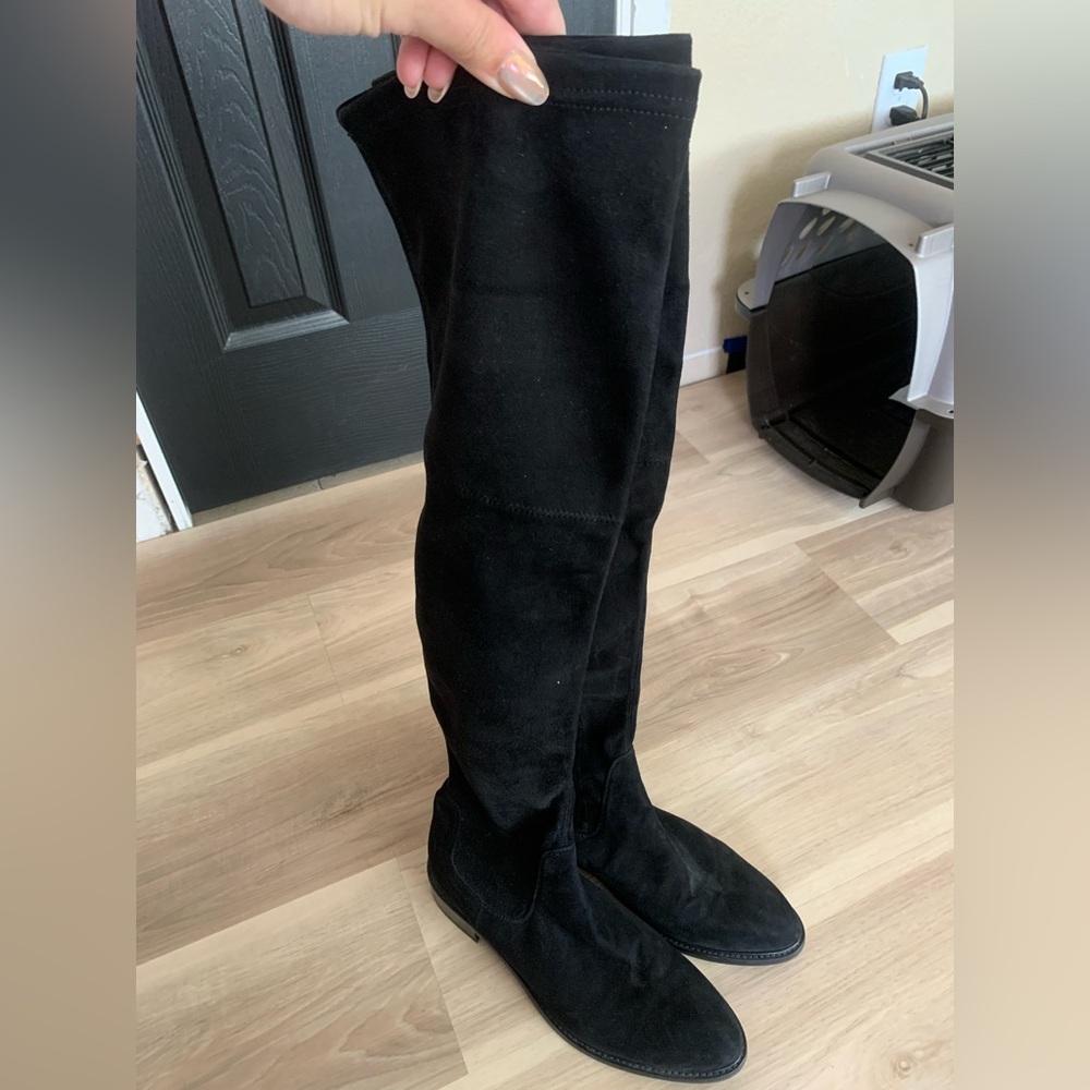 Aquatalia Black Over the Knee Boots